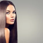 A woman with long hair
