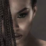 A black woman looking mean