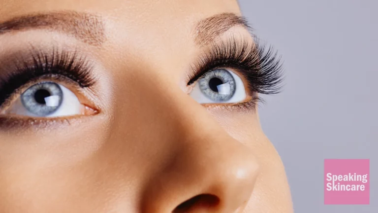 A close-up of eyelashes