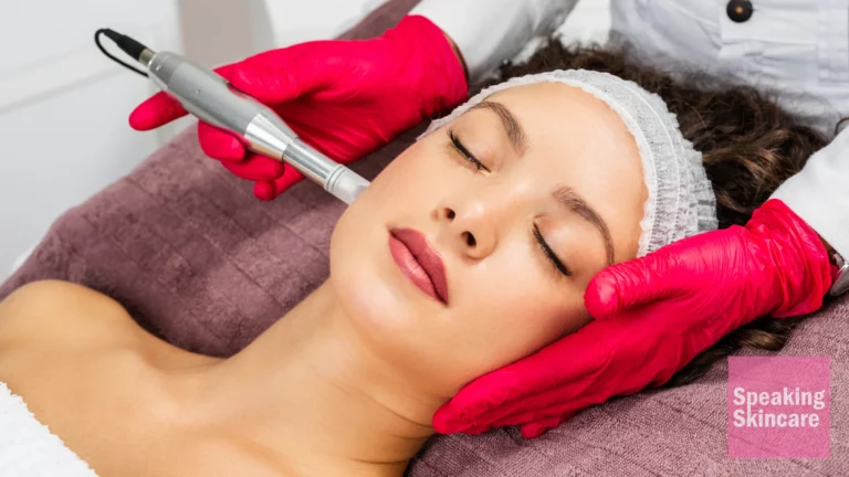 A woman having a micro needling treatment