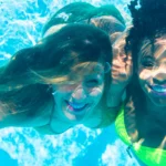 Two women in a swimming pool