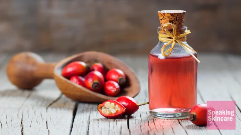 A bottle of red oil