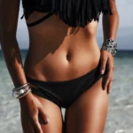 A tanned woman