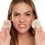 A woman with a dirty face