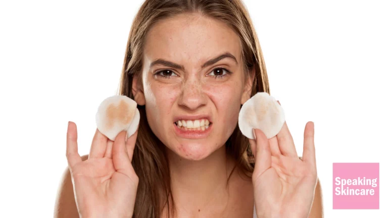 A woman with a dirty face